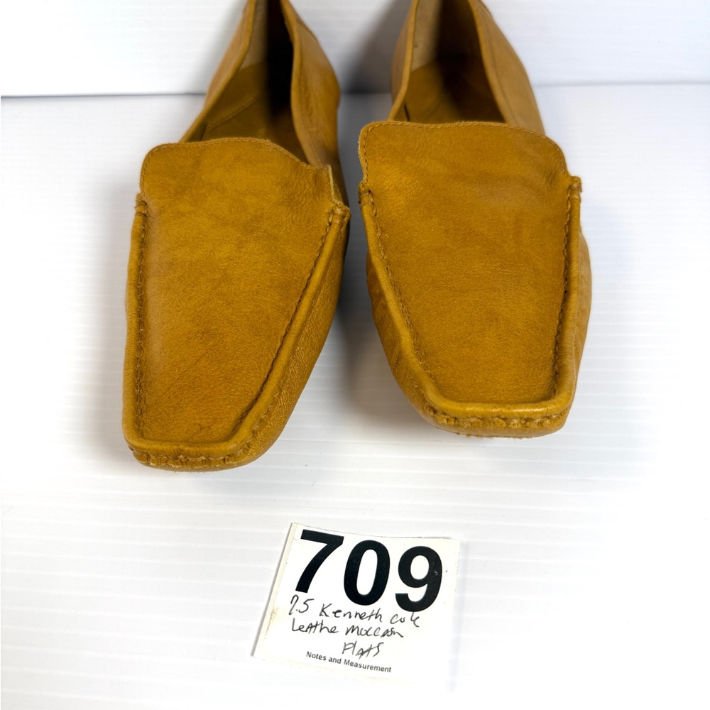 Kenneth Cole Caramel Leather Loafers for Women - Picture 8 of 8